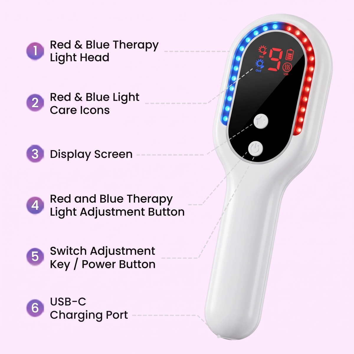Vestra Red Light Scalp Massager